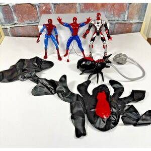 1990's Toy Biz Spider-Man Animated Action Figure Lot of 3 Web Racer Sea Diver